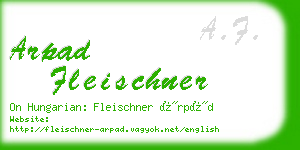 arpad fleischner business card